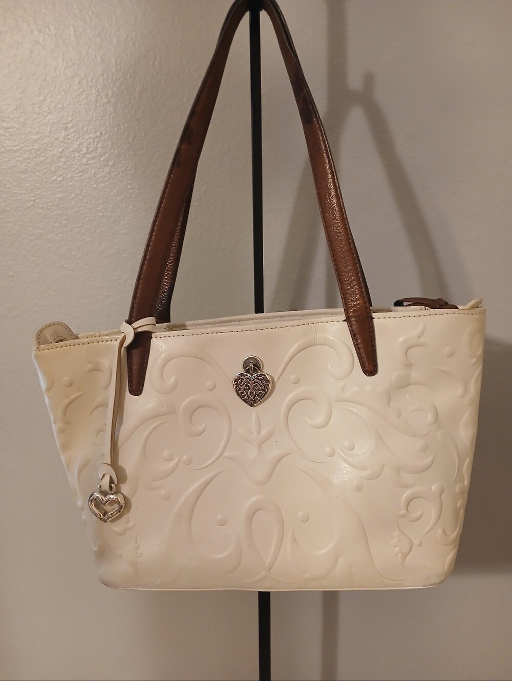 Brighton Cordoba Collection Lucia Bag Featuring Embossed Spanush Motif
